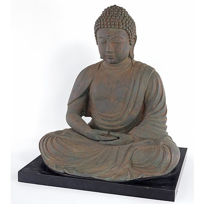 Very Large Vintage Bronze Buddha, 20th Century