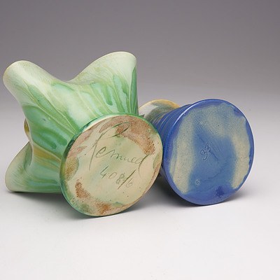 Two Australian Remued Pottery Vases