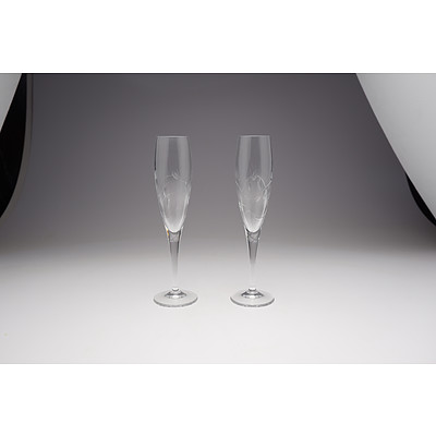 Boxed Pair of Marquis By Waterford Champagne Flutes