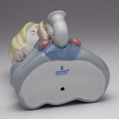 Lladro Figure of a Clown Playing the Saxophone