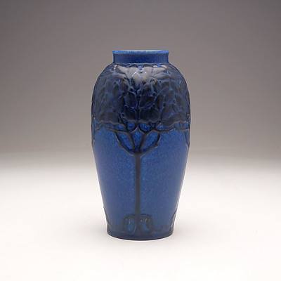 Pilkington Royal Lancastrian Kingfisher Blue Vase, Early 20th Century