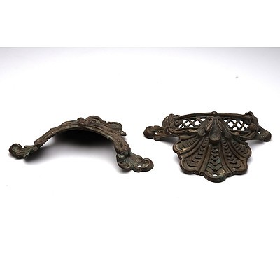Antique Art Nouveau Bronze Handles, Possibly French