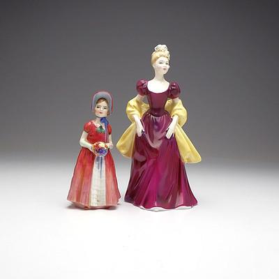 Two Royal Doulton Figures, Including Diana and Loretta