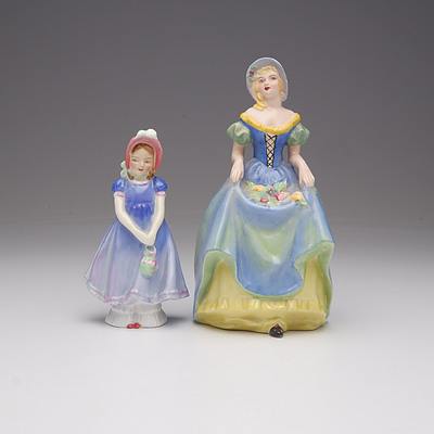 Two Porcelain Figures, Including Crown Devon and Royal Doulton 