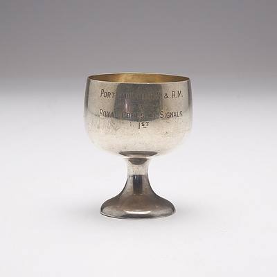 Sterling Silver Cup With Inscription to Royal Corps of Signals, Atkin Brothers, Sheffield, 1925, 50g