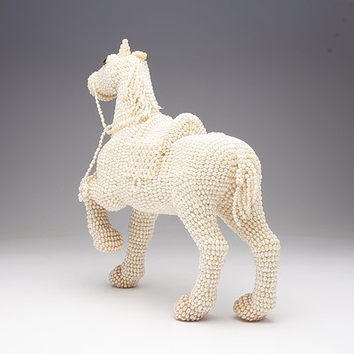 Amazing Natural Freshwater Pearl Figure of a Horse