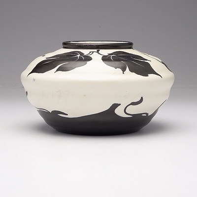 Dutch Arts & Crafts Period Schoonhoven Pottery Squat Vase
