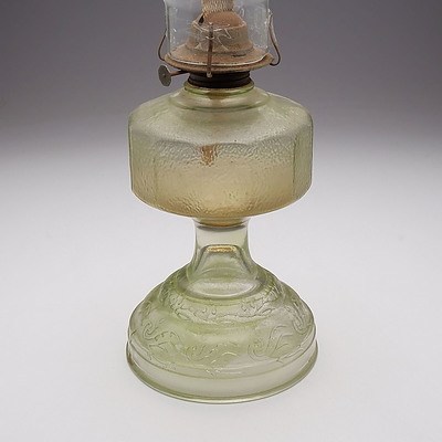 Depression Glass Oil Lamp