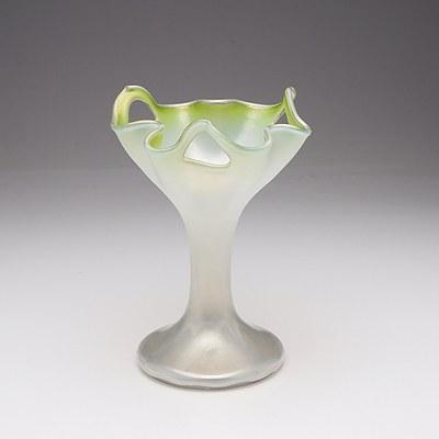Art Nouveau Bohemian Iridescent Cased Glass Vase Circa 1900