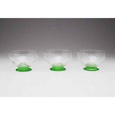 Three Uranium Based Glass Bowls