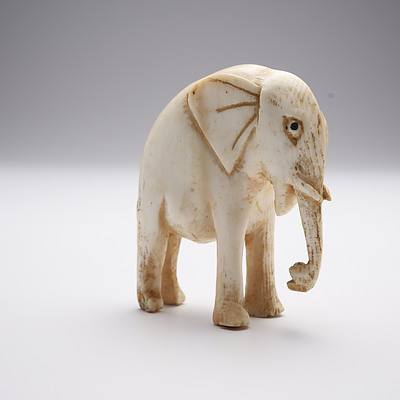 Small Carved Ivory Elephant