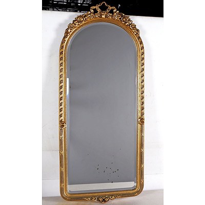 Mid Century Moulded Gesso Framed Mirror