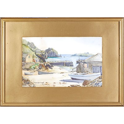 S.T. Brep (British Early 20th C) Mullion Cove, Watercolour