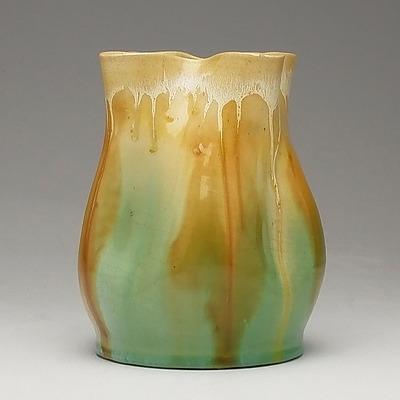 Australian Remued Drip Glazed Pottery Vase
