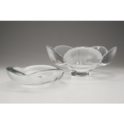 Orrefors Crystal Ashtray and a Bowl
