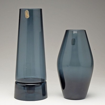 A Whitefriars Vase and a Whitefriars Candleholder