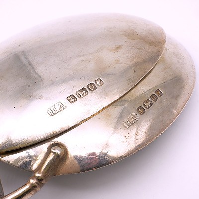 Pairs of Victorian Sterling Silver and Ivory Handled Spoons with Engraved Children to the Bowls, Sheffield 1881