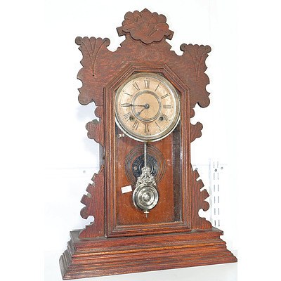 American Ansonia Oak Mantle Clock