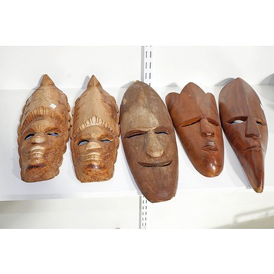 Five Tribal Masks
