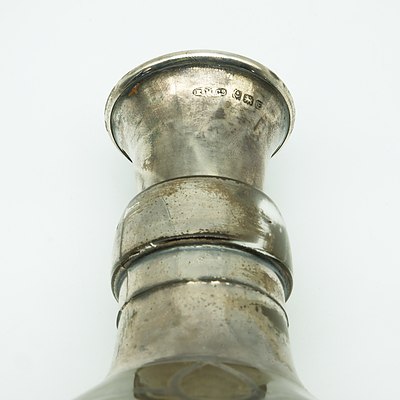 Sterling Silver Topped Haig Whiskey Bottle, Birmingham, 1929