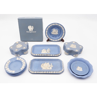 Collection of Wedgwood Blue and White Jasperware