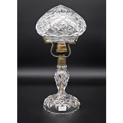 Antique Cut Crystal Boudoir Lamp