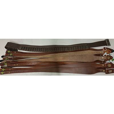 Colonial Leather Rifle Slings - Lot of 11 - Brand New - RRP - $600.00