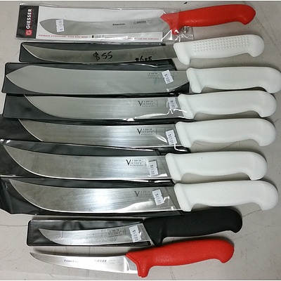 Victory and Giesser Carving and Filleting Knives - Lot of Nine - Brand New - RRP 500.00