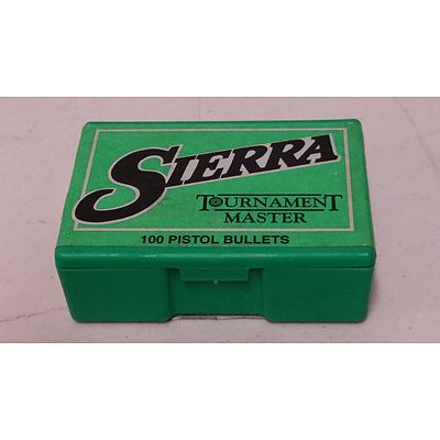 One Box of 100 Sierra 9mm Tournament Master .355 Projectiles - Brand New