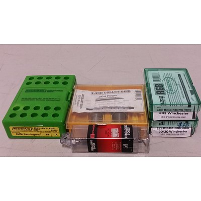 Lee, Hornady and Redding Reloading Dies Sets - Lot of Five - Brand New - RRP $180.00