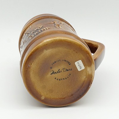 Australian Fowler Ware Ceramic Tankard