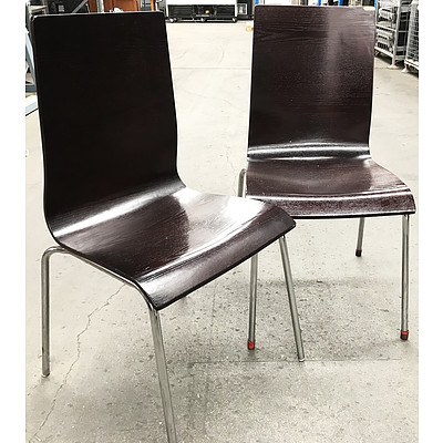 Contoured Cafe Chairs - Lot of 20