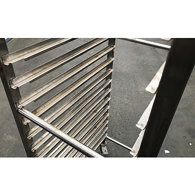Vogue Stainless Steel Tray Trolley