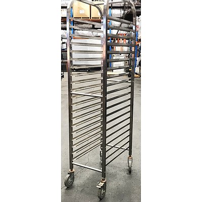 Vogue Stainless Steel Tray Trolley