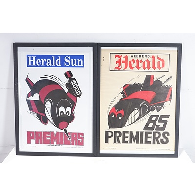 Four AFL Bombers Press Prints