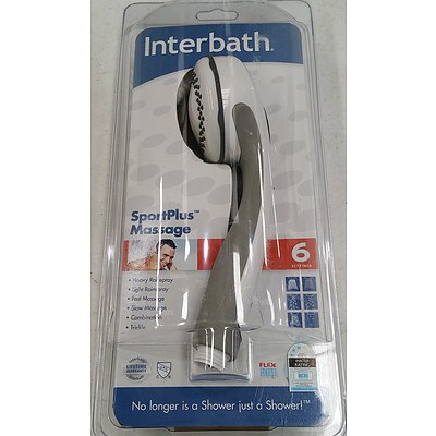 Interbath Sportsplus Massage Hand Shower Head Set - Brand New