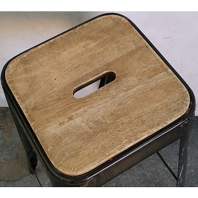 Rustic Cafe Stools - Lot of 14
