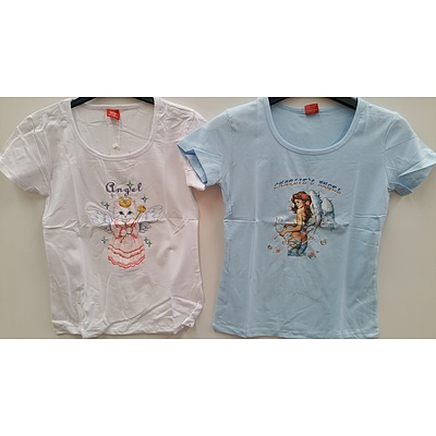 Dolyrn Children's Printed Tee Shirts - Lot of 96 - Brand New - RRP $1000.00