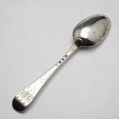 George II Monogrammed Sterling Silver Spoon London IB 1756 55g