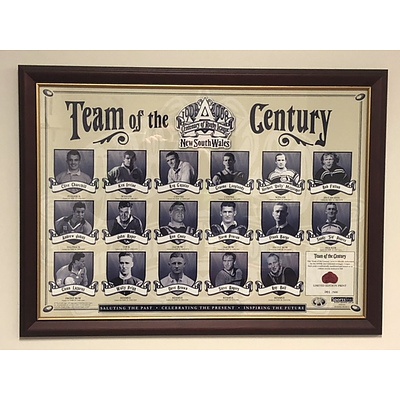 NSW Rugby League Team of the Century Framed Print