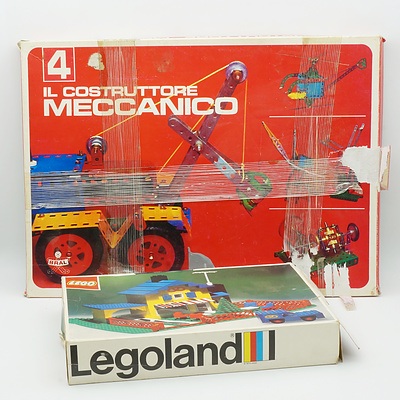 Retro Lego and Meccano Sets