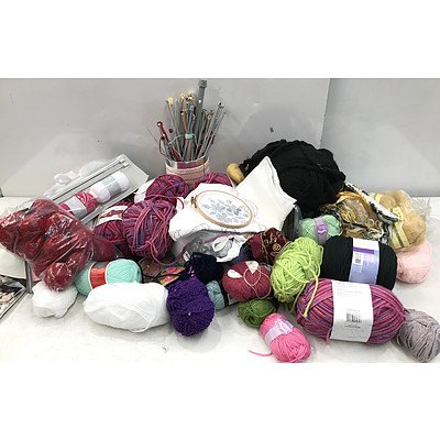 Brand New Wool, Needles and Sewing Items - RRP Over $400