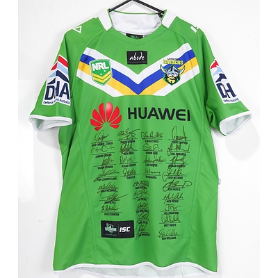 2013 Canberra Raiders Jersey Signed by Whole Team