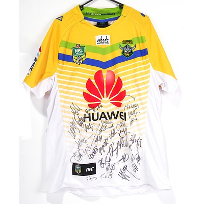 Canberra Raiders Away Jersey With 33 Signatures Including Glen Buttriss, Jarrod Croker and More