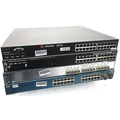 Cisco & Brocade Managed Switches - Lot of 4