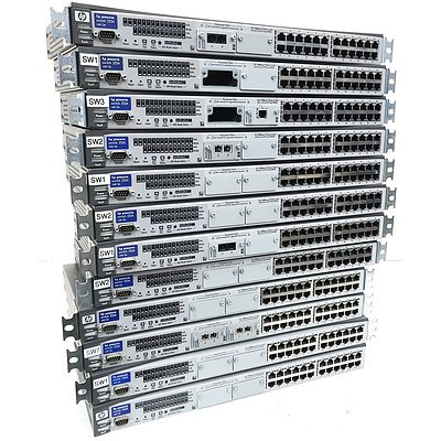 Hp Procurve 2524 (J4812A) Managed Switches - Lot of 12