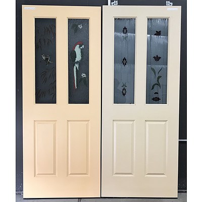 Two Corinthian Stanford G Colonial Mist Internal Doors - Brand New