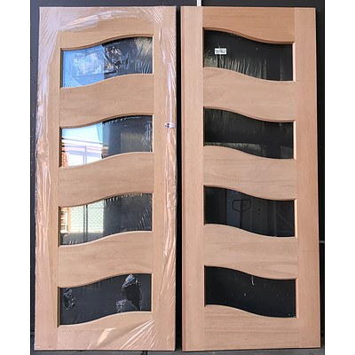 Two DWL GD Wave 4 Unglazed Glass Doors - Brand New
