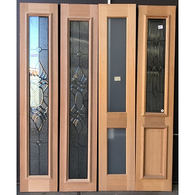Five Solid Timber French Door Panels - Brand New