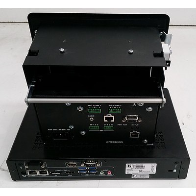 Crestron (QMI-FTCC-TPS4-B) Flip-Top TouchPanel Computer Centre & Kramer VIA-Collage Appliance
